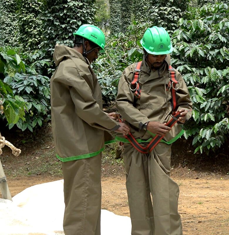 The safety of our workers is of utmost priority to us The safety of our workers is of utmost priority to us - Tata Coffee